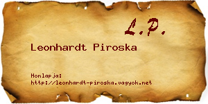 Leonhardt Piroska névjegykártya