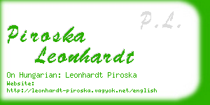 piroska leonhardt business card